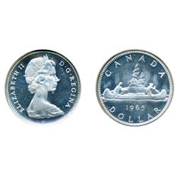 1965. Type Three.  PCGS graded Proof-Like-66.  A brilliant 'Heavy Cameo' dollar.