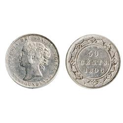 1896. Obverse port. #2.  Small 'W'.  ICCS Extra Fine-40.  Good strike.  Medium to heavy toning.