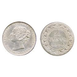 1898. Obverse port. #1.  Large 'W'.  ICCS Extra Fine-45.  Brilliant, with hints of gold toning.