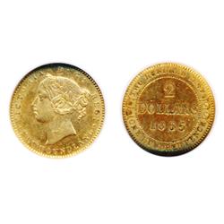 1865.  NGC graded AU-58.  Lustrous yellow luster.