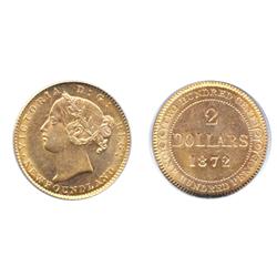 1872.  PCGS graded AU-58.  Brilliant yellow gold luster.