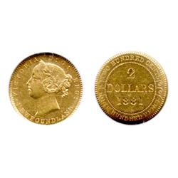 1881.  NGC graded AU-58.  Yellow luster.  Traces of gold highlights.