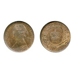 Half Cent.  1864.  NGC graded Mint State-64. Red-Brown.  30% red luster.