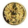 Image 1 : Lasqueti Mint.  2009. Obv: Dory. LASQUETI/2009. Rev: 1/10 oz./.9999 Fine Mammoth Gold.  Marijuana pl