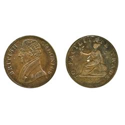 Breton-993.  British Colonies.  1825.  1/2d.  ICCS Extra Fine-40.
