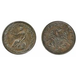 Breton-994.  LC-54C1.  1/2d.  1814.  ICCS Extra Fine-45.