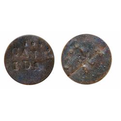 Anonymous Token.  Obv: ST. AMANT, 1820.  Rev: CANIDA.  Both incused on a thin copper flan.  Unlisted