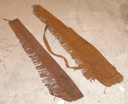 2 Leather Rifle Scabbards
