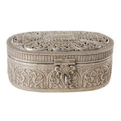 Jewelry Box - Hand Made Sterling Silver Decorative Jewelry Box - 27 Oz (850 Grams) Approximate "Time
