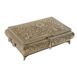 Rectangular Jewelry Box - Hand Made Sterling Silver Rectangular shape Jewelry Box/ Utility Box - 38