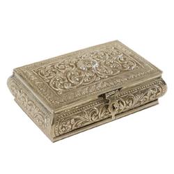 Jewelry Box - Hand Made Heavily Decorated  Sterling Silver Jewelry Box/ Utility Box – 16 Oz (500 Gra