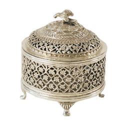 Jewelry Box - Hand Made Heavily Decorated  Sterling Silver Jewelry Box/ Utility Box – 8Oz (250 Grams