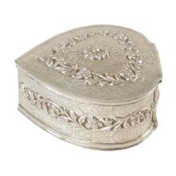 Jewelry Box - Hand Made Heavily Decorated  Sterling Silver Jewelry Box/ Utility Box – 17.5 Oz (550 G