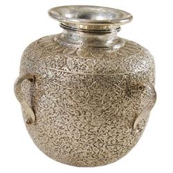 Decorative Urn/Flower Vase - Hand Made Heavily Decorated  Sterling Silver  Urn/Flower Vase – 38.5  O