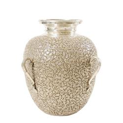Decorative Urn/Flower Vase - Hand Made Heavily Decorated  Sterling Silver  Urn/Flower Vase –19.3  Oz