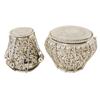 Image 1 : Sterling Silver Exclusive Decorative Musical Drums (Tabla ) Set -with Hand Made Heavily Decorated  w