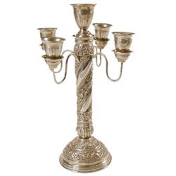 Sterling Silver Exclusive Decorative Candle Stick -with Hand Made Heavily Decorated  weighs 33.54 Tr