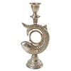 Image 1 : Fish Shaped Sterling Silver Exclusive Decorative Candle Stick -with Hand Made Heavily Decorated  wei