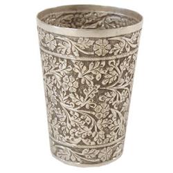 Set of 6 Tumblers  Sterling Silver Exclusive -with Hand Made Heavily Decorated  weighs 43.40  Troy O