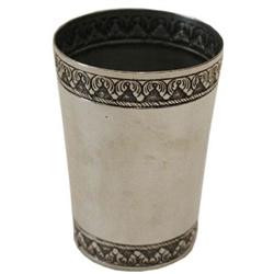 Set of 6 Tumblers  Sterling Silver Exclusive -with Hand Made Heavily Decorated  weighs 34.72  Troy O