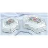 Image 1 : Set of 2 Jewelry Box Multicolor Flower Enamel on Sterling Silver Exclusive - Hand Made Heavily Decor