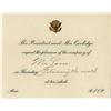 Image 1 : Coolidge White House Invitation