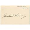Image 1 : Herbert Hoover Signed Card