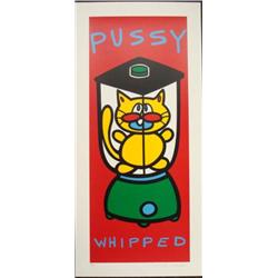 MARCO Pop Art PUSSY WHIPPED Red LE Funny Cat Print