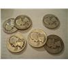 Image 1 : Six 1940 Washington Quarters