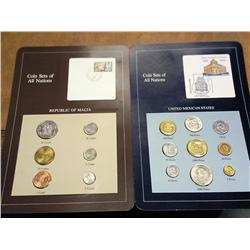 MALTA & MEXICAN COIN & STAMP SETS (UNC)