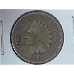 1862 INDIAN HEAD CENT (VERY GOOD)