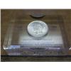 Image 1 : UNC 1922 PEACE SILVER DOLLAR IN LUCITE PAPARWEIGHT