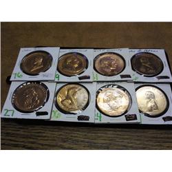 8 ASSORTED PRESIDENTIAL TOKENS (AS SHOWN)