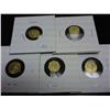 Image 1 : 5 ASSORTED CALIFORNIA FANTASY GOLD TOKENS