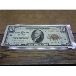 1929 US $10 NATIONAL CURRENY ST. LOUIS