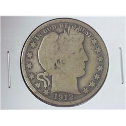 1912-S BARBER HALF DOLLAR
