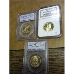 2006-P/D/S SACAGAWEA DOLLARS 3 SLABS