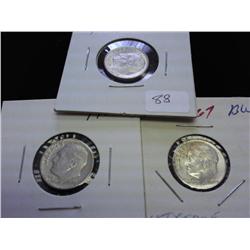 1946, 50 & 64-D ROOSEVELT DIMES SILVER
