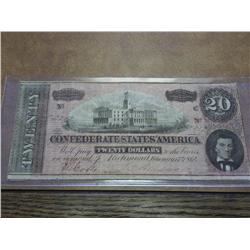 $20 CONFEDERATE STATES OF AMERICA NOTE