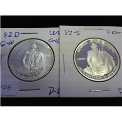 1982-D/S WASHINGTON HALF DOLLARS (UNC & PF)