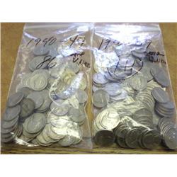 APPROX. 197 JEFFERSON NICKELS 1940-59