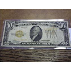 1928 US $10 GOLD CERTIFICATE