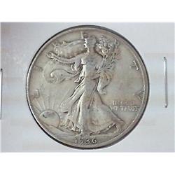1936-D WALKING LIBERTY HALF DOLLAR