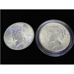 2-1922 PEACE SILVER DOLLARS