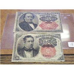 10 CENT & 25 CENT US FRACTIONAL CURRENCYS
