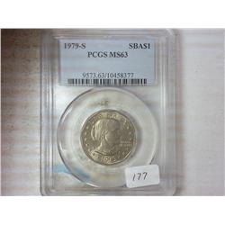 1979-S SBA DOLLAR PCGS MS63