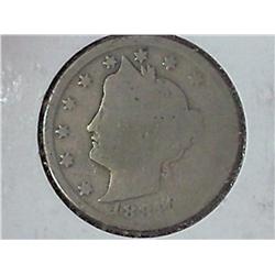 1888 LIBERTY "V" NICKEL