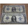 Image 1 : 2-1923 US $1 SILVER CERTIFICATES LARGE SIZE
