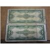 Image 2 : 2-1923 US $1 SILVER CERTIFICATES LARGE SIZE