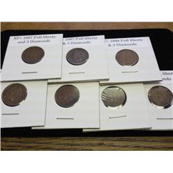 LOOK AT THIS CLOSE 7 VF-XF+ INDIAN HEAD CENTS